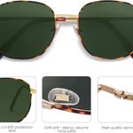  Classic Square Sunglasses for Women Men with Spring Hinge Sunnies Photo 1