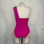 Trina Turk  Getaway Solid One Piece One Shoulder Swimsuit Berry Pink Size‎ US 2 Photo 5
