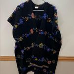 Iperico Flower Knit Shawl Wool Cardigan Made In Italy one size fits most Black Size L Photo 5