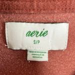 Aerie Real Obsessed Velour Oversized Crew Neck Sweatshirt Size Small Pink Soft Photo 3