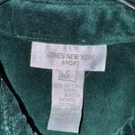 Jones New York  Sport Green‎ Cotton Velvet Full Zip Collar Top Jacket Small Photo 2