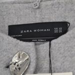 ZARA NEW  Short Knitted Coat With Scarf Oversized Wool Blend Gray Women's XS Photo 9