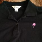 Lilly Pulitzer "Shrunken" Polo Shirt Short Sleeves Black Y2K - Sz Small Photo 1