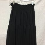 MAX STUDIO LONDON Black Smocked Tiered Maxi Skirt Ruffle Hem Casual Size L Size L Photo 1