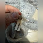 L'Agence L’ agence grey stripped wool blend mock neck chunky knit sweater Photo 6