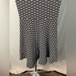 Leota  Medium Compass Rose‎ Black White Geo Mini Dress Short Sleeve Stretch Photo 5