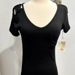 Glitz  Black Cold Shoulder Cutout Dress Photo 5