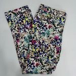 Ann Taylor Modern Fit Multicolor Abstract Floral Denim Straight Leg Jeans Size 8 Photo 1