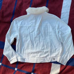 NWT Oat New York Faux White Denim Trucker Jacket Winter White Women M medium Photo 1