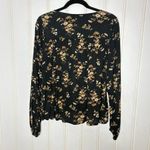 Denim & Supply Long Sleeve Floral Crochet Blouse Black Size M Photo 4