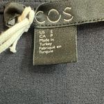 COS  Navy Blue 3/4 Sleeve Ruffle Frill Swing Top Blouse Scuba Fabric Size S NWOT Photo 9