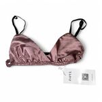 Zaful Bikini Top Bra Mauve Pink Satin Size S NWT Photo 0