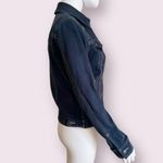 Eddie Bauer Edie Baurer Womens Size Small dark blue/gray Shaped Trucker Button up Denim Jack Photo 6