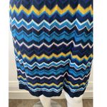 Missoni for Target Women's Large Blue Chevron Tunic Dress Retro Groovy Knit Photo 3