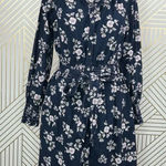 Rebecca Taylor  La Vie Camille Navy Blue Floral Print Dress Size US‎ Small Photo 0