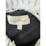 MELLO DAY Black Sequin Short Sleeve Mini Dress with Ruffled Collar XS Photo 4