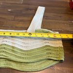 Reformation  Yara Green Knit Crochet Crop Top Organic Cotton Tank Wave Stripe M Photo 4