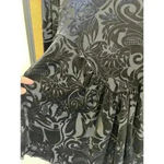 Ultra Pink  Black Burnout Velvet Top Blouse Medium Whimsigoth Fairy Stevie Nicks Photo 3