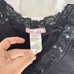 Vintage Vol 1 Womens Petite Medium M Black Sequins Baby Doll Cami Tank Top Y2K Photo 2