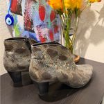 Ara Metallic Snake Print Ankle Boots Gray Size undefined Photo 1