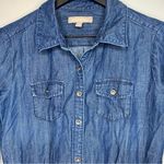 Banana Republic  Chambray Denim‎ Shirt Dress Size 2 Photo 3