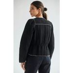 Anthropologie Quilted Puff Sleeve Jacket in Black Photo 8