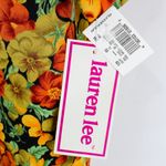 LAUREN LEE Black Orange Vintage 1990's Floral T Photo 5