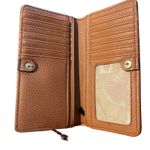 Anne Klein Bifold Wallet Card Holders Gold Lion Logo Pebble Vegan Leather Photo 1