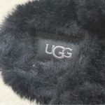 UGG  Disquette Black Suede Leather Plush Sheepskin Platform Slippers Size 8 Photo 14