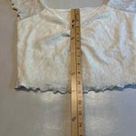 Abound  Womens Small White Lace Cap Sleeve Top Womens Small‎ Cute Summer Crop Top Photo 6