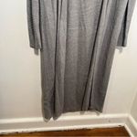 1. State  Open Front Duster Cardigan Heather Gray Ribbed Photo 3