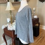 Sun & Shadow  Heathered Gray Waffle Long Sleeve Top Flowy Photo 3