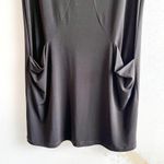 Clara Sun Woo Dress Black Sleeveless Slinky Knit Shift Sz S EUC Travel Friendly Photo 5