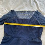 ASOS  Navy Blue Maxi Dress with Lace Detail Photo 5