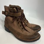 UGG  Tulane ankle lace up boots brown women’s size 8 trendy winter casual Photo 1