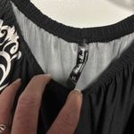 White Mark XL Black White Dress 3/4 Statement Bell Sleeve Lace Trim Boho Glam Photo 4