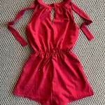 SheIn Cute Dark Red Romper Photo 0