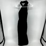 C/MEO COLLECTIVE Stand Still Midi Dress Halter Tie Waist Sleeveless Black XSmall Photo 5