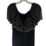 Marina Women's Size 4 Black Beaded Capelet V Photo 5
