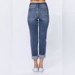 Judy Blue Paint Splatter Boyfriend Size 11/30 Loose Fit High Rise Straight Leg Photo 2