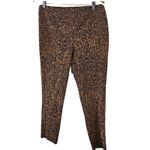 Who What Wear  Slim Pull-On Pants Leopard Print Size 12 Rayon Blend EUC Photo 3