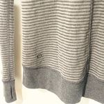 Lululemon Gray Striped Reversible Funnel Neck IN A CINCH Sweatshirt Photo 2