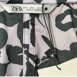 ZARA  The Dita Satin Lavender Black Long Sleeve Ruched Mini Dress Size Large NWT Photo 6