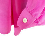 Le Superbe Ruffle Hendrix Tie Neck Chiffon Top in Electric Rose Pink Size 2 Photo 6