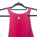 Torrid Hot Pink Rayon Slub High Neck Tiered Ruffle Tank Top Photo 7