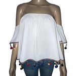 Hot & Delicious Off Shoulder Pom Pom Blouse Photo 4