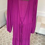 Knox Rose  Beach Robe Duster Ruffle Tiered Boho Bright Boho Feminine Summer Party Photo 0