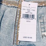 American Eagle  Boyfriend 90s Baggy Mid Thigh Denim Shorts / Indigo Blue, Size 6 Photo 3