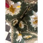 Handmade Crochet Daisy Flower Tote Bag Green White Yellow Boho Granny Square Photo 4