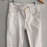 frame denim FRAME White Le Skinny De Jeanne - Frayed Hem Skinny Jean Photo 5